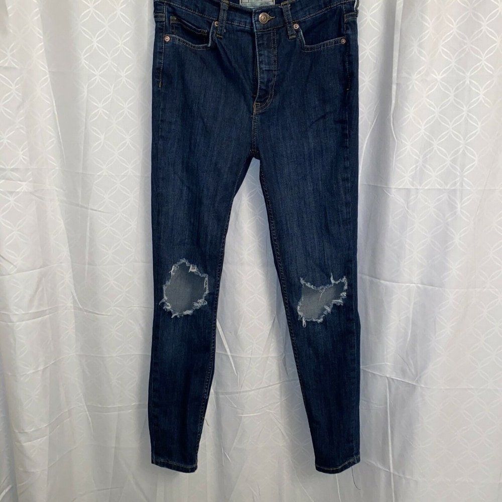 Free People ripped high waist skinny jeans size 27